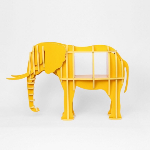 DIY 코끼리 동물모형 선반 책장 디자인 진열장