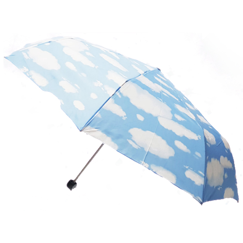 구름 3단 접이식 수동 우산
