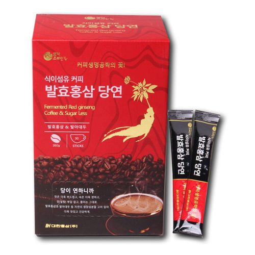 [대한홍삼] 발효홍삼 당연(기능성 식이섬유커피) 12g x 30포